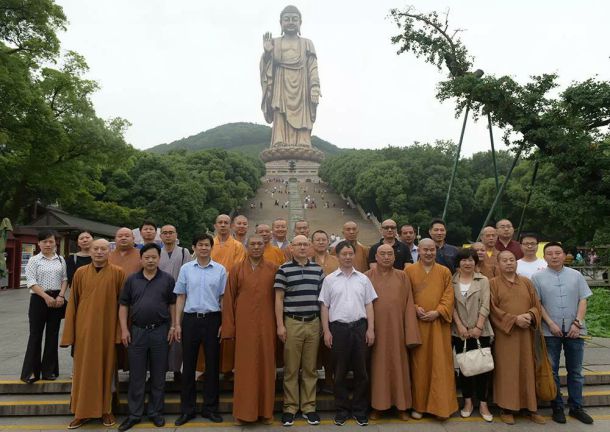 湖北省佛教代表团一行到无锡市祥符禅寺考察交流